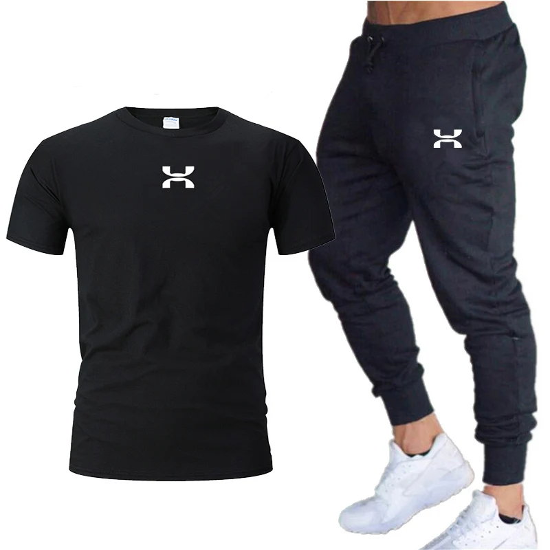 

Men's Training 2Pcs/Set Tracksuit Gym Fitness Compression Sports Suit Running Jogging Trousers Pant Exercise Workout Suits men
