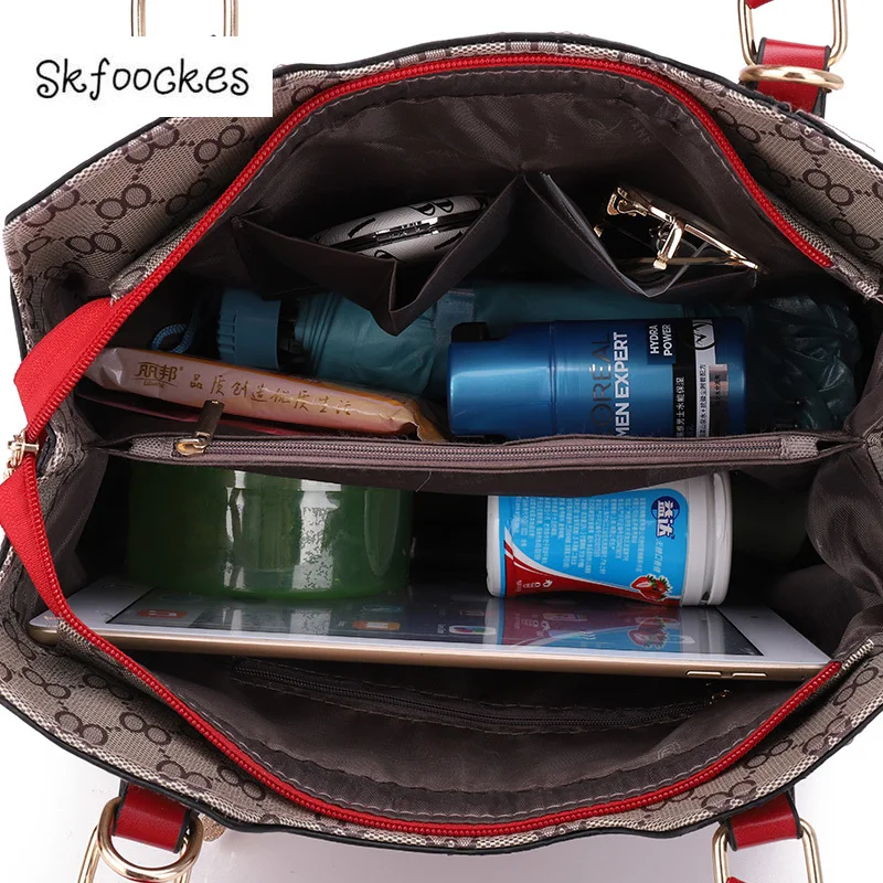 Новинка 2020 женские сумки skfoockes 6 наборов контрастных цветов через плечо |Сумки с