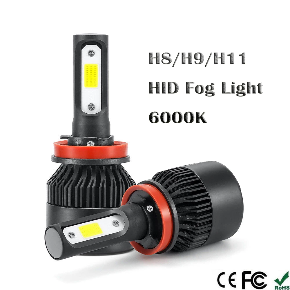 H11 H8 H9 LED Headlight Kit 800W Fog Light Bulbs CREE 6500K White High Power HID 