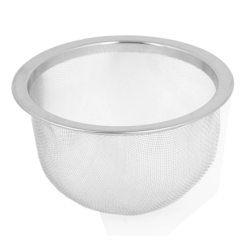 

76mm Silver Tone Stainless Steel Wire Mesh Tea Leaves Spice Strainer Basket