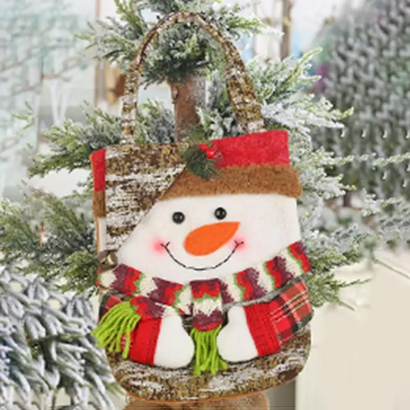 Merry Christmas стерео Сумочка для яблок милая детская мультяшная аппликация Конфеты Подарочная сумка украшения для праздника для вечеринки