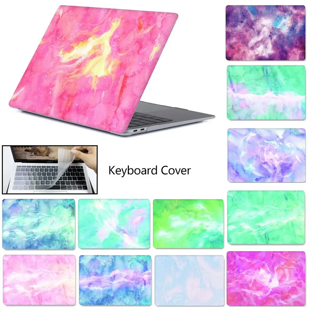 

Laptop Case for Macbook Touch ID Air 13 A1932 Air Pro Retina 11 12 13 15 Touch Bar For Macbook New Pro 13 A2159 + Keyboard Cover