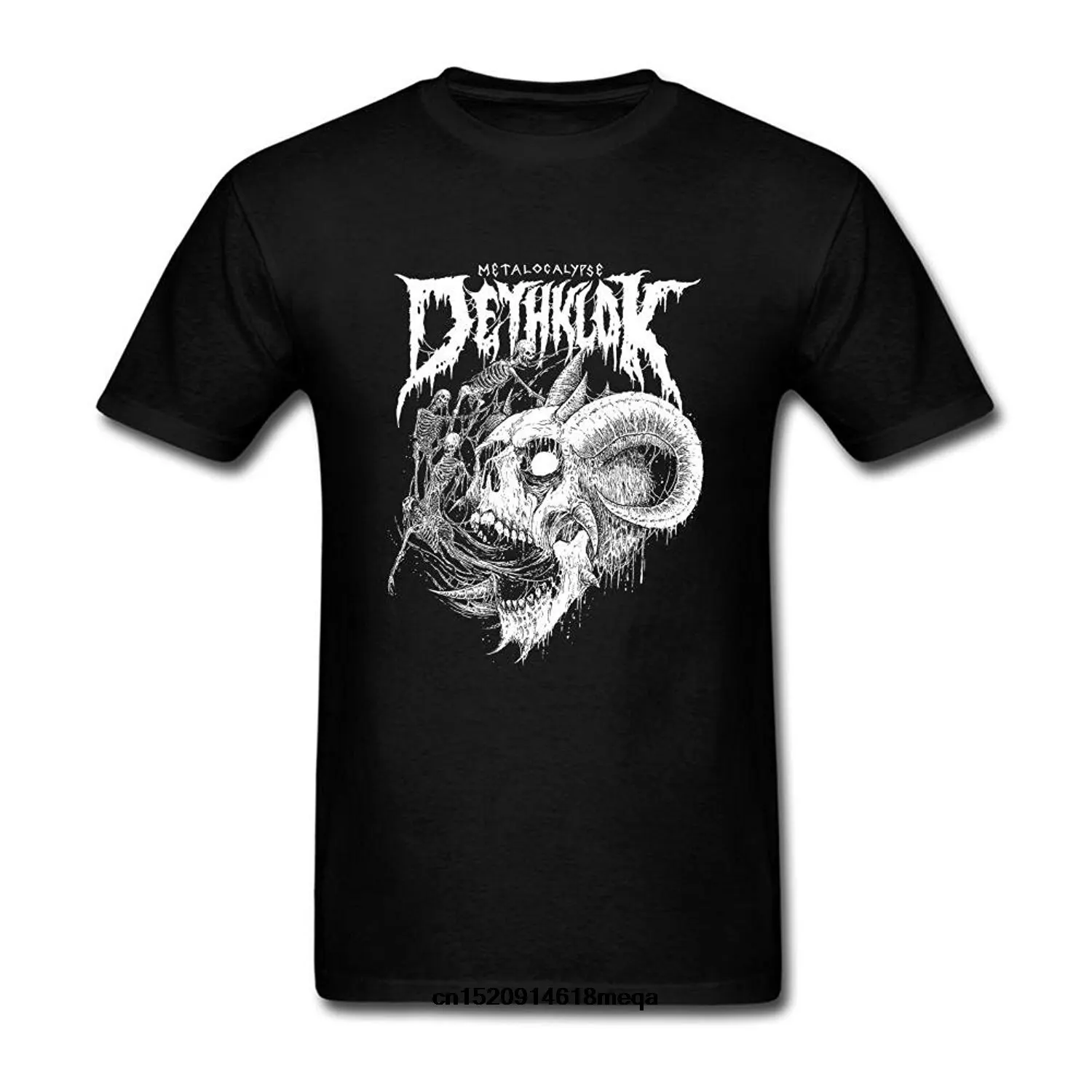Забавные футболки королева Мужская Dethklok Тур плакат произведение искусства для