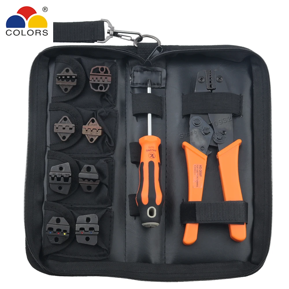 8&quot Crimping Pliers Kit Tube Bootlace Ferrules DuPont Conventional Plug Non Insulated Bare Terminal Replace Jaws Set Hand Tools |