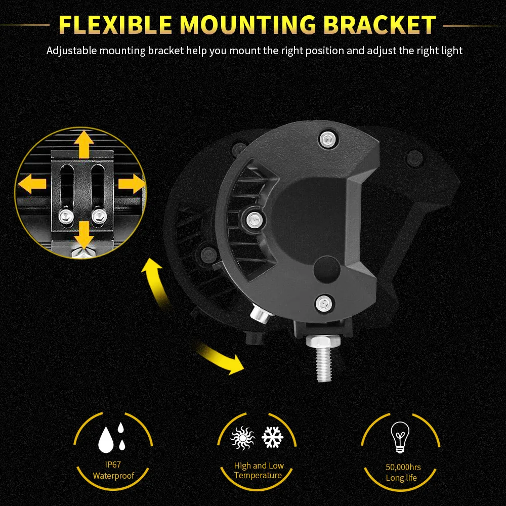 LED Light Bar-adjustable mounting backet