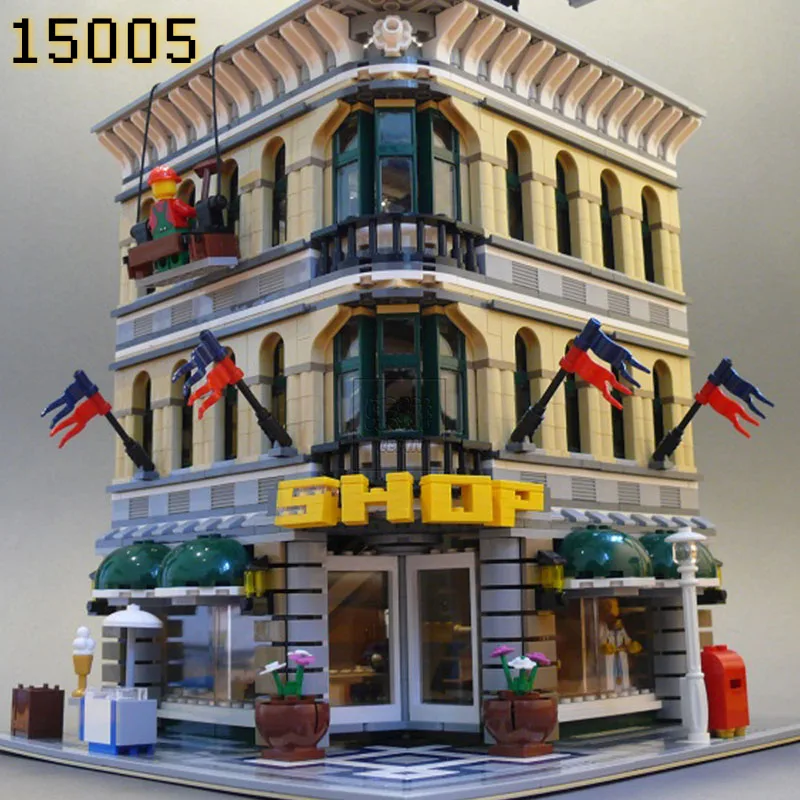 

15005 15001 Creator Expert City Street View Grand Emporium Sets Model Building Kits Blocks Bricks Toys Compatible 10211