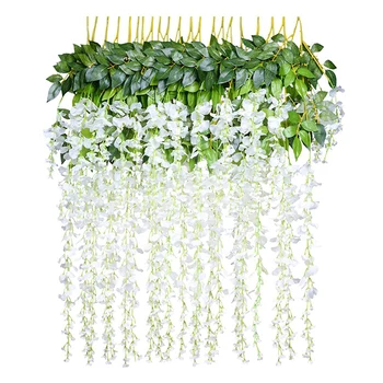 

12 Pcs Handmade Wisteria Flower Hanging Arts Ceremony Home Wedding Decoration YU-Home