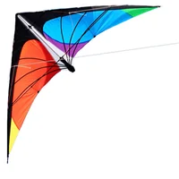 Outdoor Sport For Adults Power Stunt Kite Dual Line 1.8/2.4m Triangle Kite Good  Flying Toys With Handle And Line Sports Beach 2