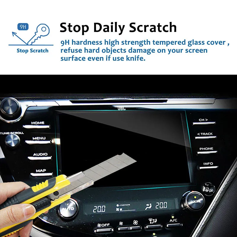 For TOYOTA CAMRY 2018 SCREEN GUARE STICKER PAD TEMPERED GLASS