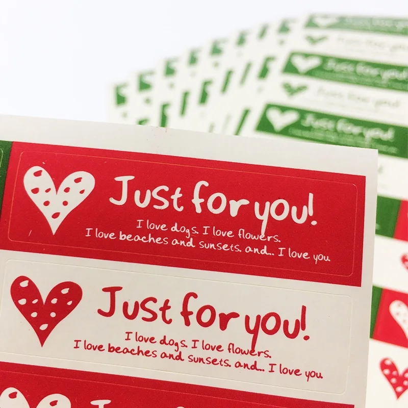 2000pcs/lot Lovely Love Series just for you Sealing DIY Decorative Stickers Handmade Diy Packsge Label Adhesive Seal Sticker | Канцтовары