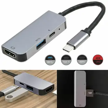 

USB C HUB Type C to 4K HDMI Hub USB 3.0 HD Converter PD AdapterFor 2017 MacBook Pro 2016 MacBook Pro 2015/2016 MacBook