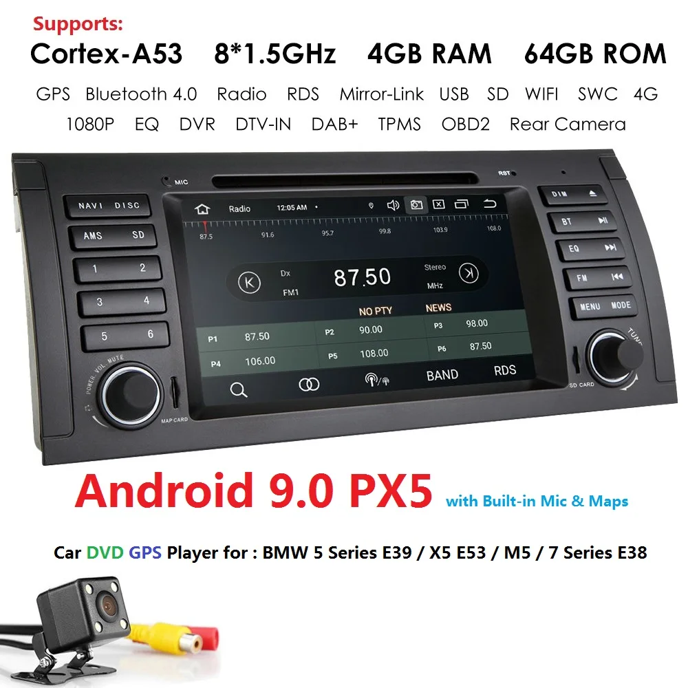 Flash Deal hizpo Android 9.0 4G RAM 64G ROM Octa Core Car DVD Player GPS Map RDS Radio DVR recorder wifi BT For BMW E39 M5 X5 E53 DAB+ TPMS 0 Flash Deal hizpo Android 9.0 4G RAM 64G ROM Octa Core Car DVD Player GPS Map RDS Radio DVR recorder wifi BT For BMW E39 M5 X5 E53 DAB+ TPMS 0