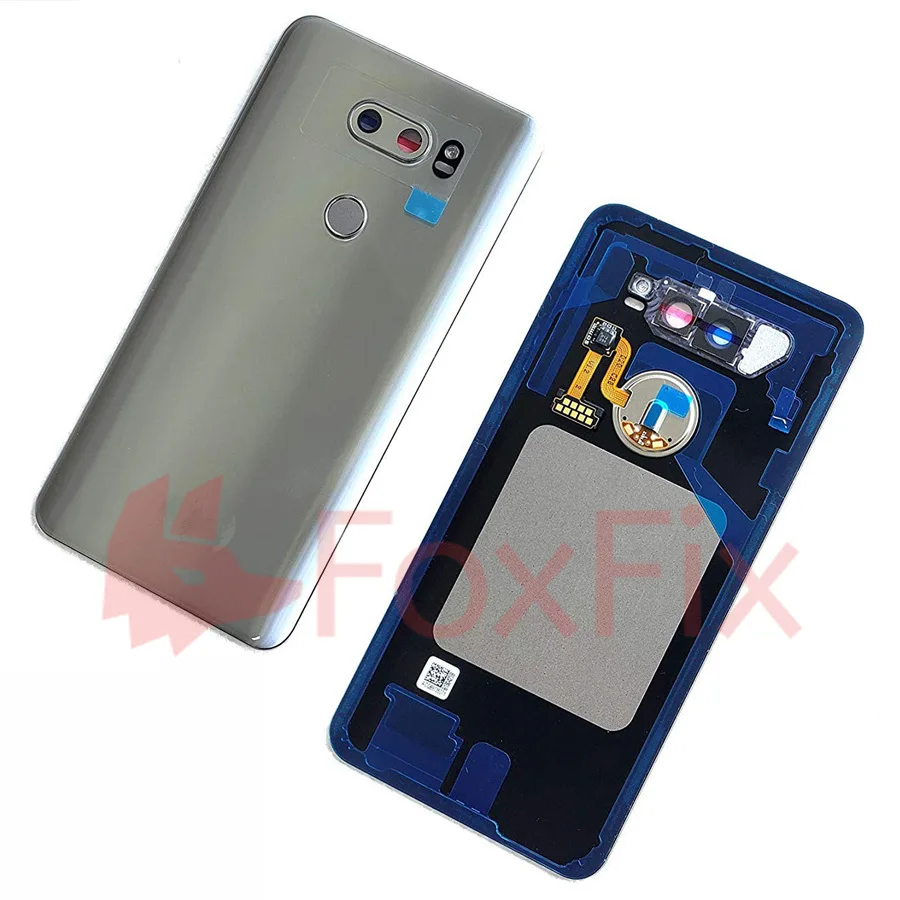 Задняя стеклянная крышка для LG V30 Крышка батарейного отсека задняя панель дверного корпуса чехол с кнопка отпечатка пальца+ линза камеры для LG V30 Plus