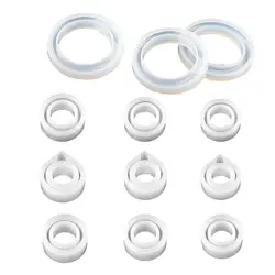Формы для литья ювелирных изделий, 12 штук, силиконовые формы для колец, силиконовые формы для колец и браслетов