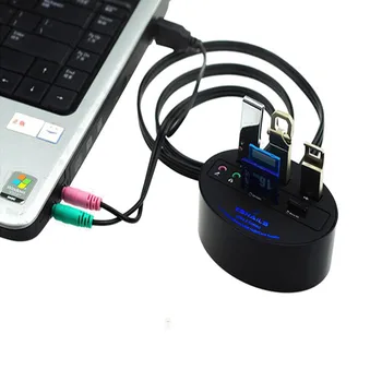 

USB Hub 2.0 3 Ports + Card Reader High Speed Hub USB Combo All In One USB Splitter For SD/MMC/M2/MS/MS Pro Card Reader