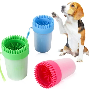 

Pet Foot Washer Cup Paw Clean Brush Quickly Wash Dirty Cat Foot Cleaning Bucket Dog Paw Cleaner Cup Soft Silicone Combs Portable