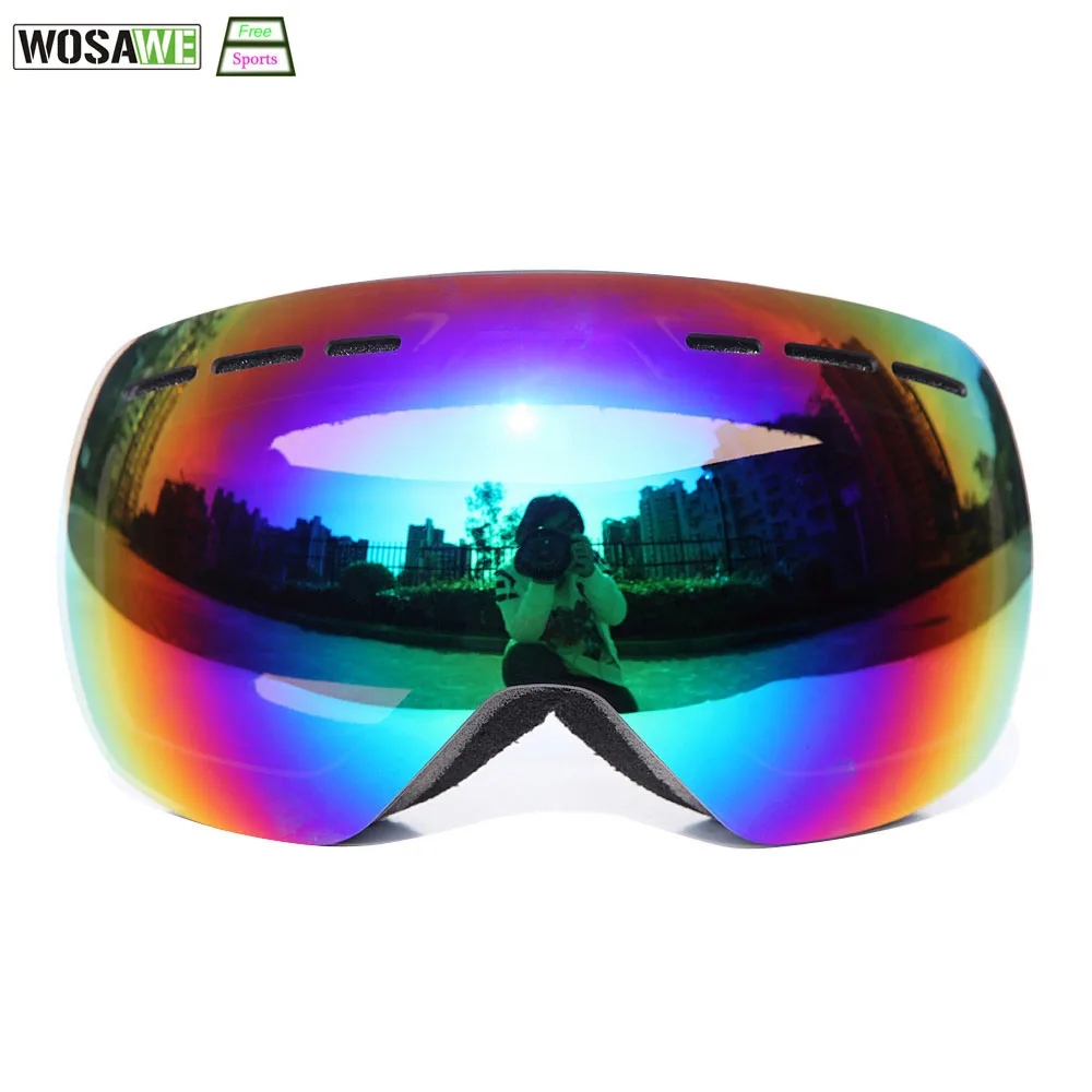 WOSAWE очки для катания на лыжах, лыжах, сноуборде, поляризованные солнцезащитные очки для мотокросса, двухслойные противотуманные очки для катания на коньках
