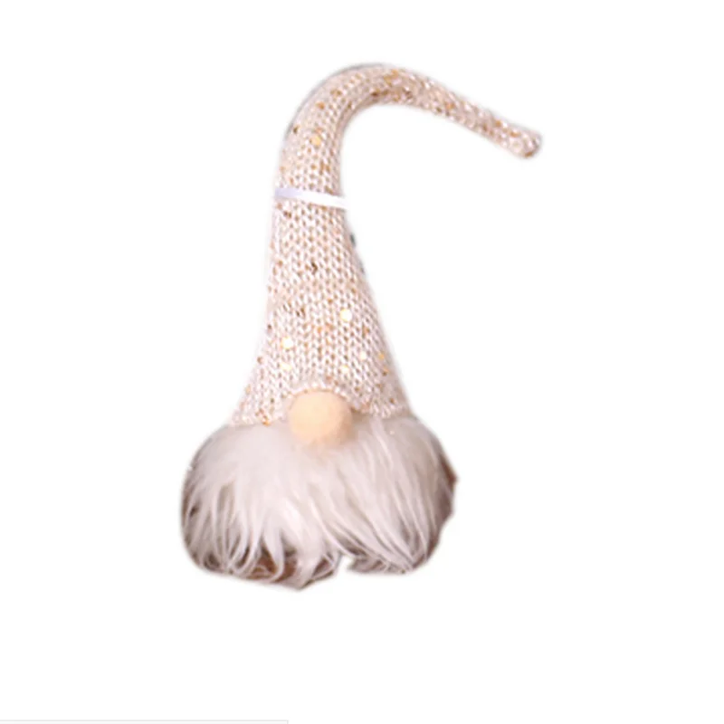 Beige Hat Рождественское освещение, кукольная подвеска, декоративный подвесной декор, украшение для дома, для праздников, вечеринок, рождественские украшения для дома - Цвет: Beige Hat