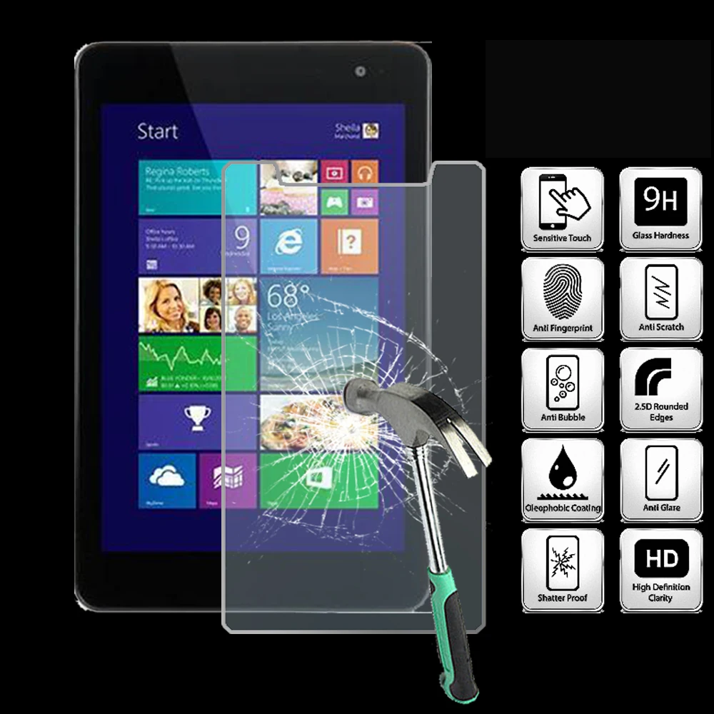 For Dell Venue 8 Pro 5830 - Tablet Tempered Glass Screen Protector Cover Explosion-Proof Anti-Scratch Screen Film