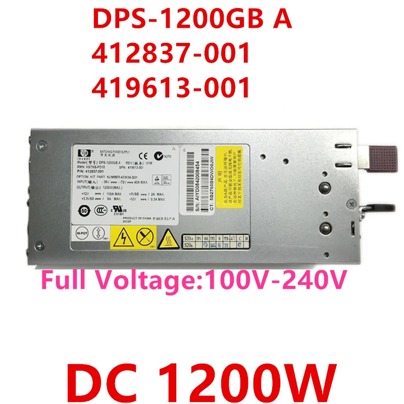 PSU для hp DC DL380G5 1200W источник питания DPS-1200GB A 412837-001 419613-001