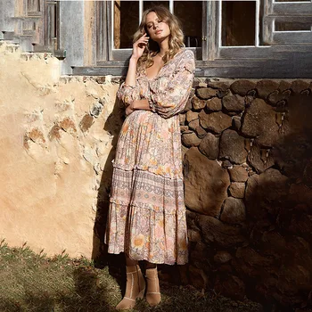 

Kaftan Beach Dresses For Women Pareo Swimwear Dress May Female Ladies Print Viscose Fiber Neck Pleated Patchwork Acetate Sierra