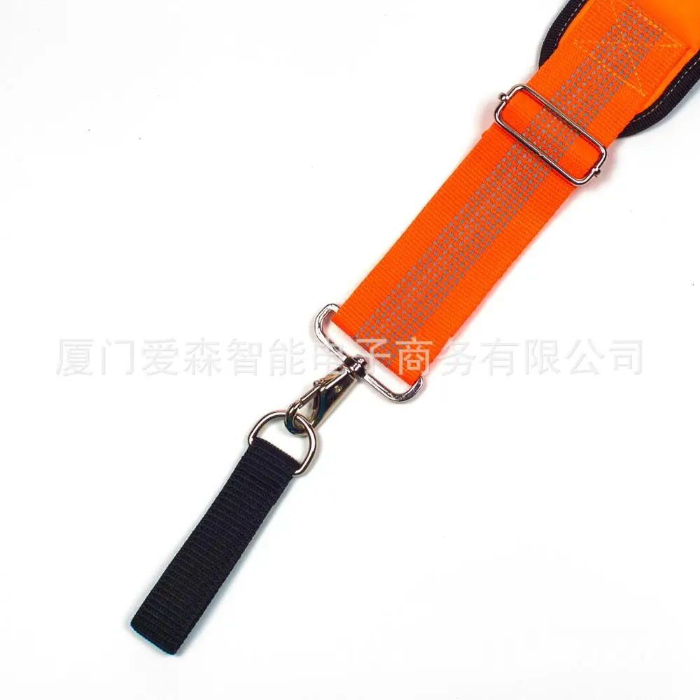 Tool suspender reduce load Heavy Duty Work Tool belt Suspender H-shaped suspendable tool bag fluorescent orange reflective strip