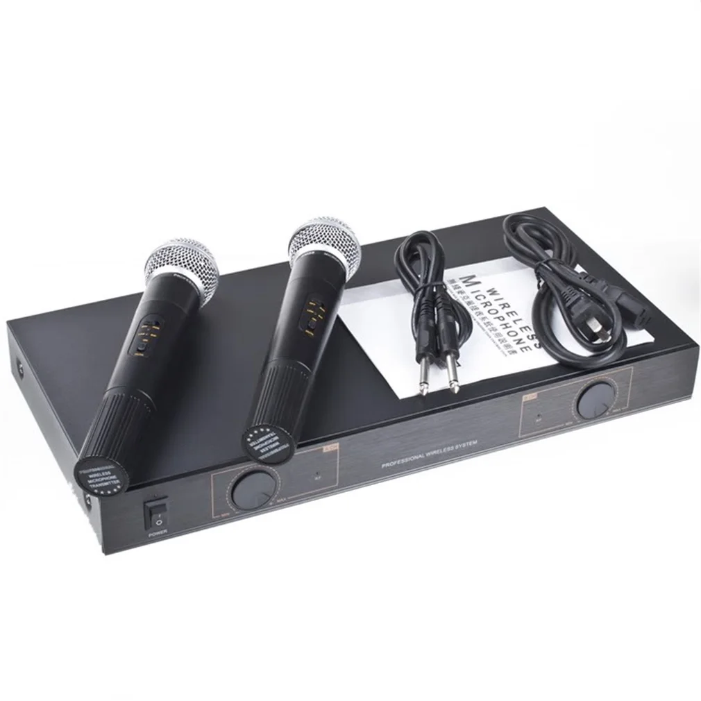 

2 Wireless Handheld SF-870 Microphone Great + Reviever Dual Signal Indicators Fixed frequency