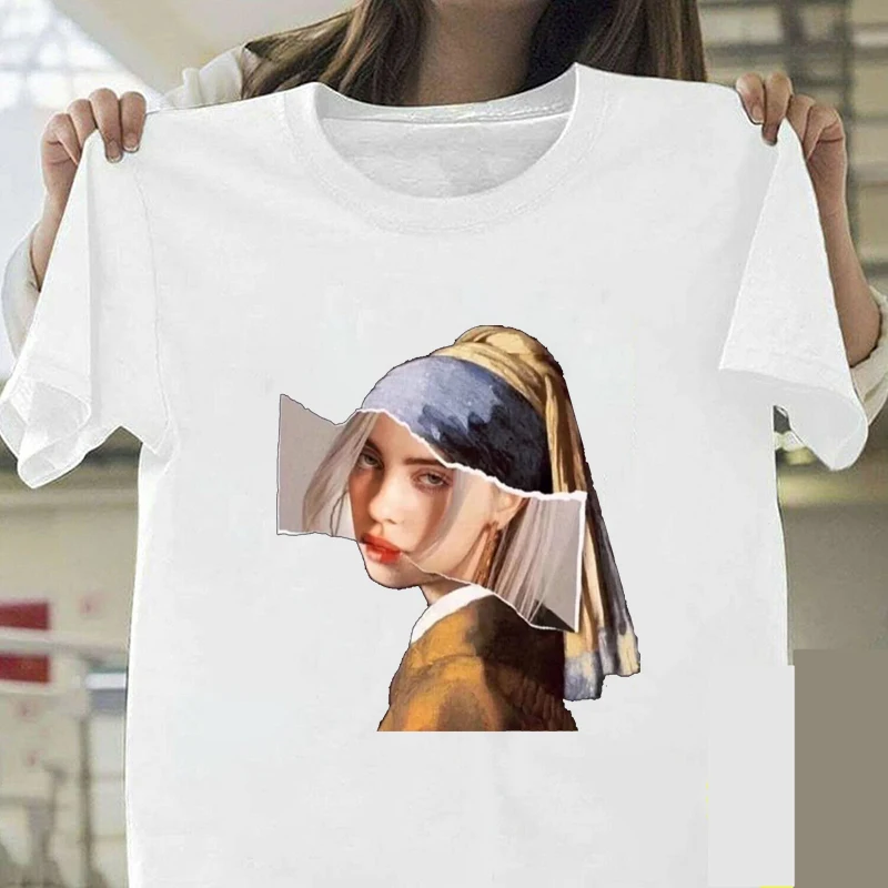 Billie Eilish черная женская футболка Harajuku футболка Корейская Готическая Эстетическая уличная одежда Camisetas Verano Mujer новые женские топы