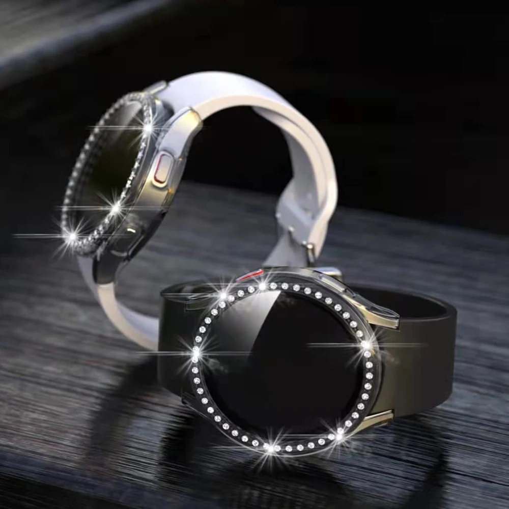 Screen Protector Case For Samsung Galaxy Watch 4, Shock-Proof Bumper Crystal Diamond Full Cover for Galaxy Watch 4 40MM 44MM