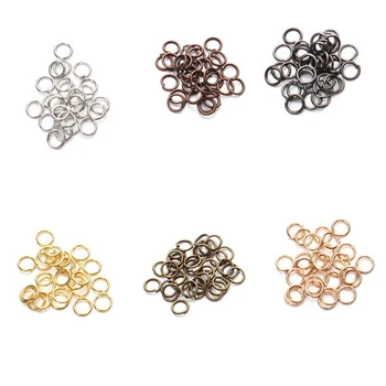 

Gold Silver open loop 4 5 6 8 10 mm Jump Rings Split Rings Connectors For Diy Jewelry Finding Making Accessories Wholesale