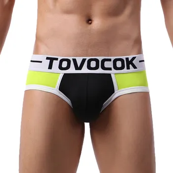 

Splicing Stylish Briefs for Men Letter Printing Comfortable Briefs Underwear New Homewear majtki meskie sexi #F