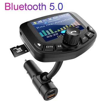 

Colbeyke Quick charge 3.0 Car Bluetooth 5.0 FM Transmitter MP3 Player Dual USB Ports Charger FM Modulator Car Lighter Handfree