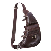 Кожаный нагрудный рюкзак для мужчин, повседневный рюкзак для путешествий на открытом воздухе, маленькая сумка на ремне, дизайнерский поясной рюкзак для безопасности