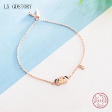 Простые браслеты, браслеты из стерлингового серебра S925 пробы, ювелирные браслеты и кулоны, женский милый браслет со Свинкой для женщин