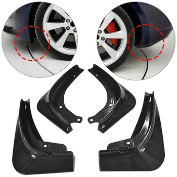 

4Pcs For Tesla Model 3 2017-2019 ABS Carbon Fiber Car Mud Flaps Car Accessories MudFlaps Splash Guard Fender Mudguard Cover