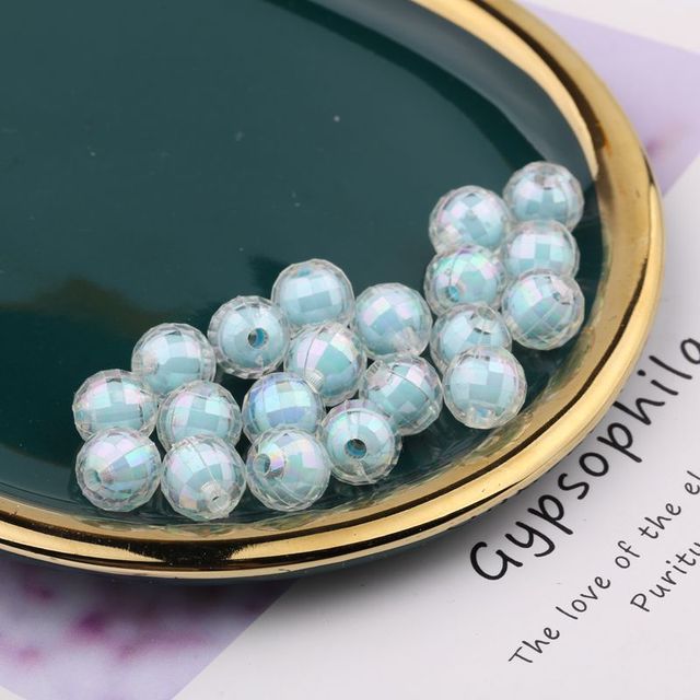 Transparent Symphony AB Earth Beads Acrylic Ab Color Beads Accessories Handmade Beaded diy Bracelet Necklace Material