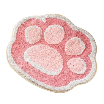 

Cartoon Cat Claw Flocking Mat Home Absorbent Rug Door Mat Kitchen Washroom Non-Slip Mat Absorbent Bathroom Floor Mat