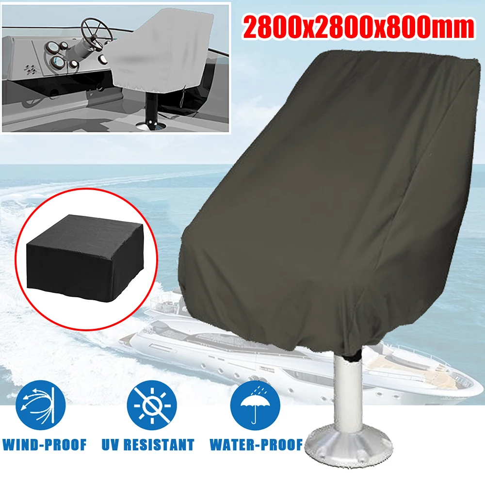 Captain Chair Boat Seat Cover Protection Elastic Closure UV Resistant Waterproof 