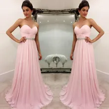 Сексуальное Милое ТРАПЕЦИЕВИДНОЕ розовое платье подружки невесты простое недорогие свадебные платья с кристаллами и бисером на заказ
