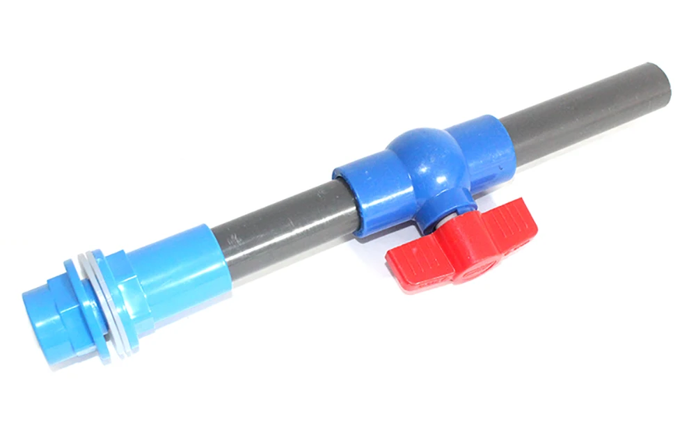 NuoNuoWell 20/25/32/40mm Blue BulkHead Aquarium Marine Pipe Fitting