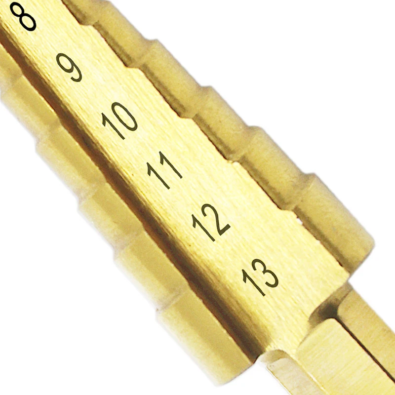 3~13mm 11 steps Reaming Drill 4214 High Speed Steel Mahua Bit Steel Plate Hole Opener Electric Drill Tool Hole Saw Multiuse Tool