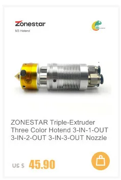 Обновленный Одноцветный экструдер Hotend сопло 0 4 мм 1 75 мм диаметр нити Аксессуары для 3d принтера части J Head HE3D HE4 ZONESTAR