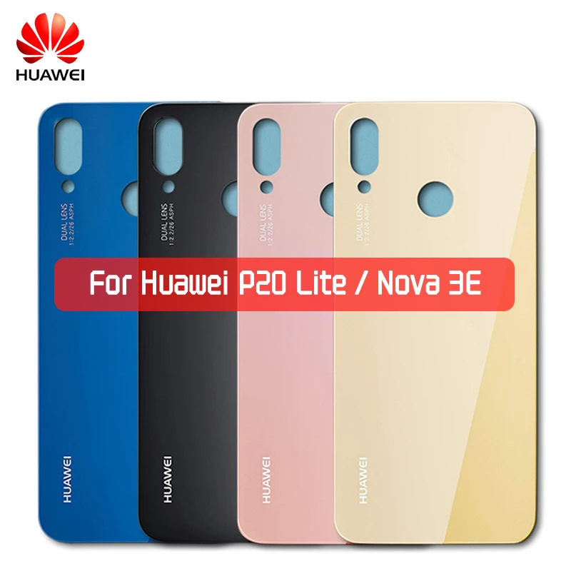 

Huawei Battery Back Cover Glass With Camera Lens For P20 Lite Nova 3e Rear Door Housing Case Panel Replacement Cover