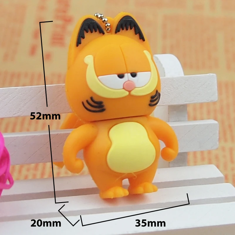 Классический флеш накопитель Garfield USB 2 0 практичный usb диск 64 ГБ 32 Usb флешка 128 Мб