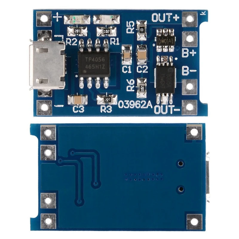 5 шт. 1A 5 в Micro-USB TP4056 литиевая батарея зарядное устройство плата модуль TE420 с 1 шт. 20A литий-ионный аккумулятор 18650 заряда