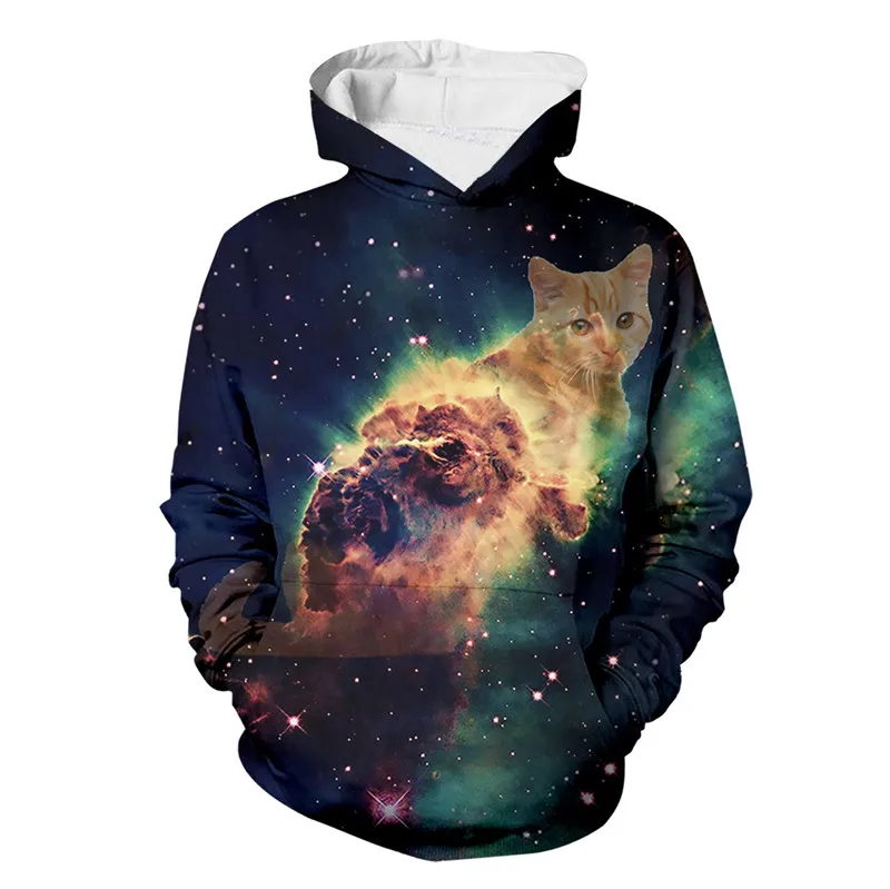 

Nebula Cat 3D All Over Print Crewneck Pullover Hoodies Sweatshirt Hipster Hoody Hip Hop Casual Streetwear Men Unisex Clothing