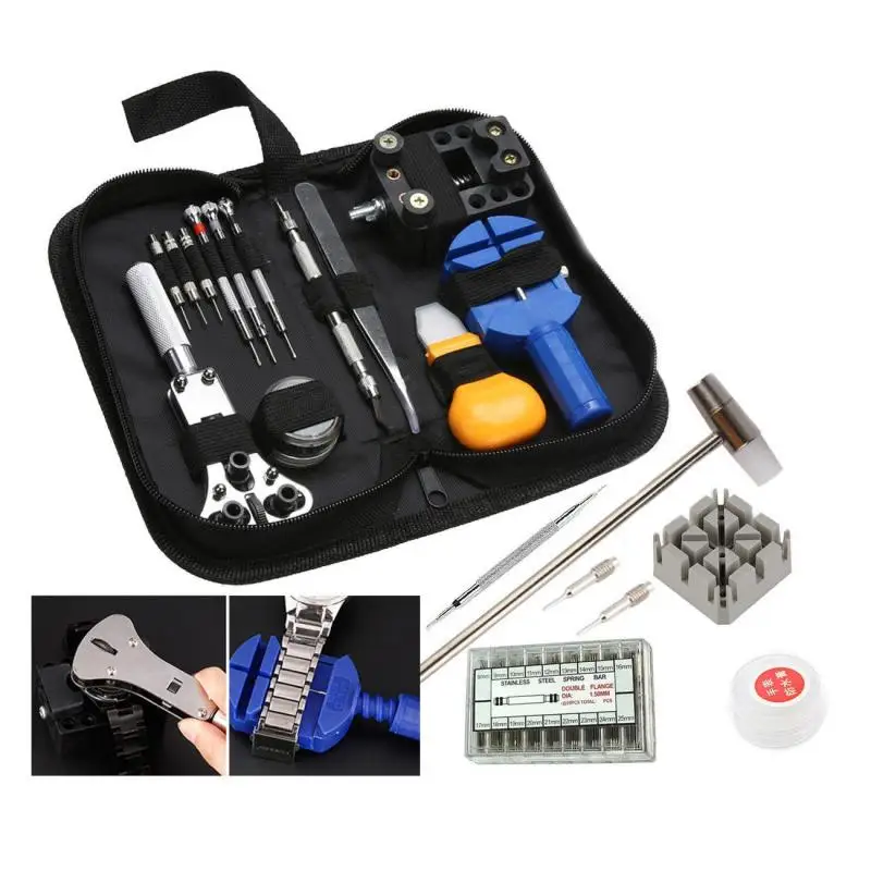

147/380 Pcs Watch Repair Tool Kit Watch Case Opener Link Remover Screwdriver Repair Tools Kit Watchmaker Pin RemoverTools