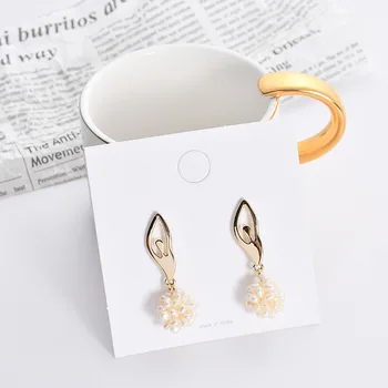 

New Design Real 14K Gold Pated Natural Freshwater Pearl Earrings Earrings for Women Ballet Humanoid Geometric Jewellery