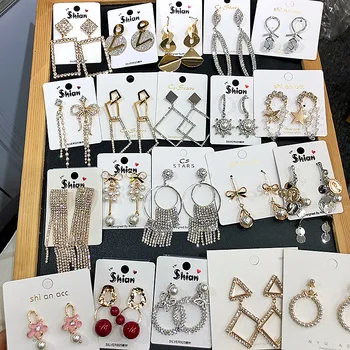 

30 Paris/lot fashion classical mix random style alloy women earring lot jewelry wholesale 200729-116