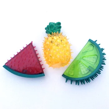 

1PC Pet Dog Plush Squeaky Toy Bite-Resistant Molar Vocal Fruit Toy Chew Toy For Cleaning Grinding Teeth New Arrival